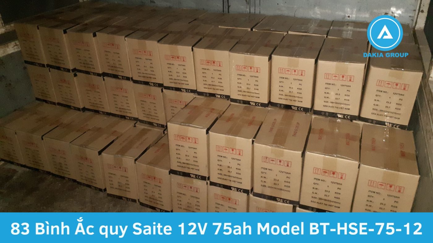 Sử dụng 83 Bình ắc quy Saite 12V 75Ah Model BT-HSE-75-12